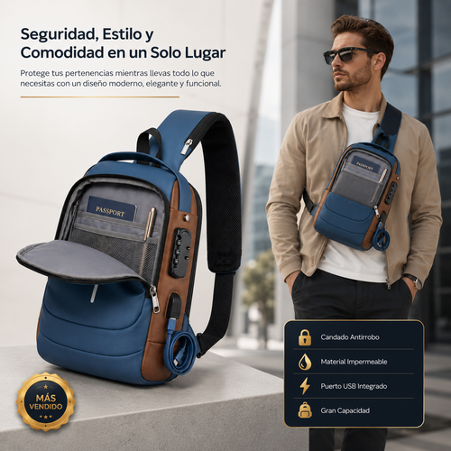 🛡️ Bolso Fashion Antirrobo USB