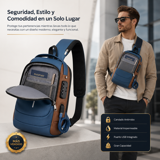 🛡️ Bolso Fashion Antirrobo USB
